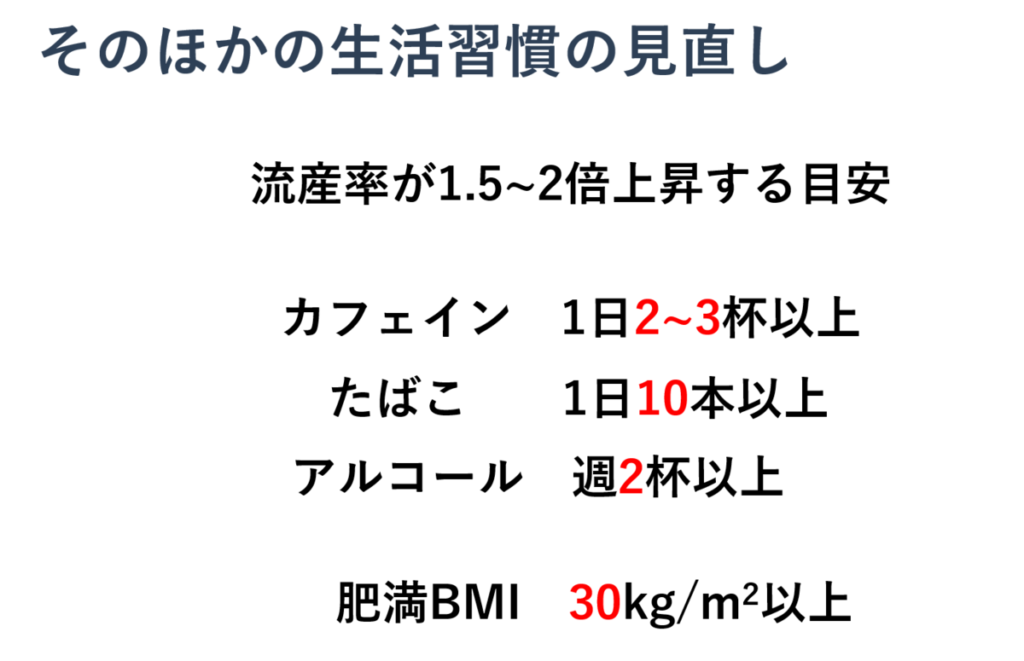 妊活入門 妊活 てなにすればいーの 食事 コーヒーは アルコールは タバコは 女性医療クリニックluna